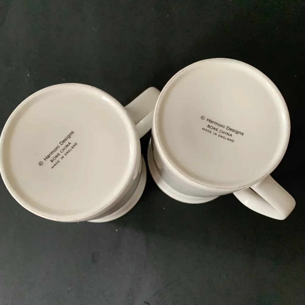 HARMONI DESIGNS BONE CHINA SHIH TZU DOG COFFEE TEA MUG  SET OF 2 MADE IN ENGLAND - Picture 7 of 9